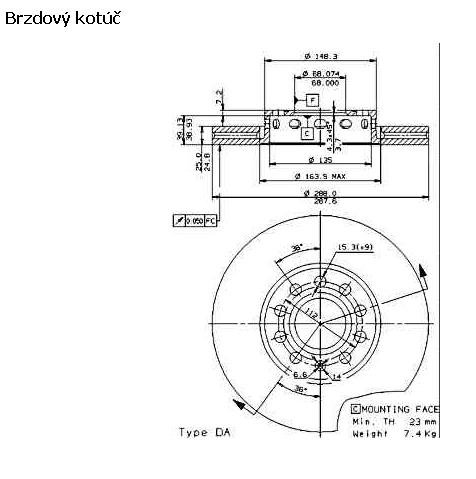 REMSA-EUROFREN BRAKES S.L61112.00: Brzdový kotúč 